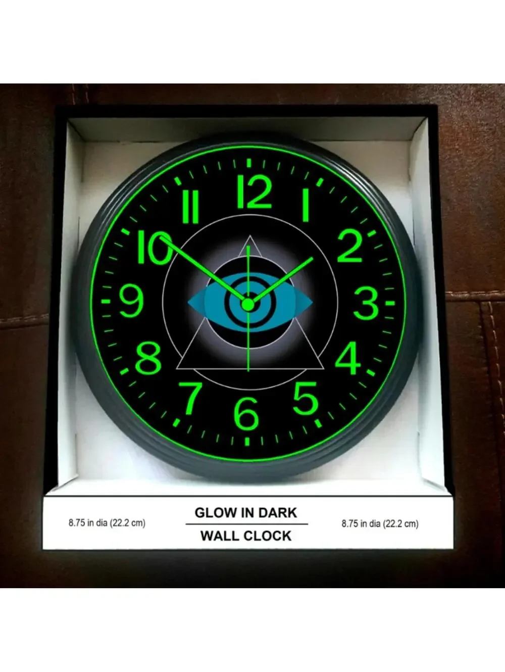 1980s inspired Glow in the Dark Black Light inspired Wall Clock New!